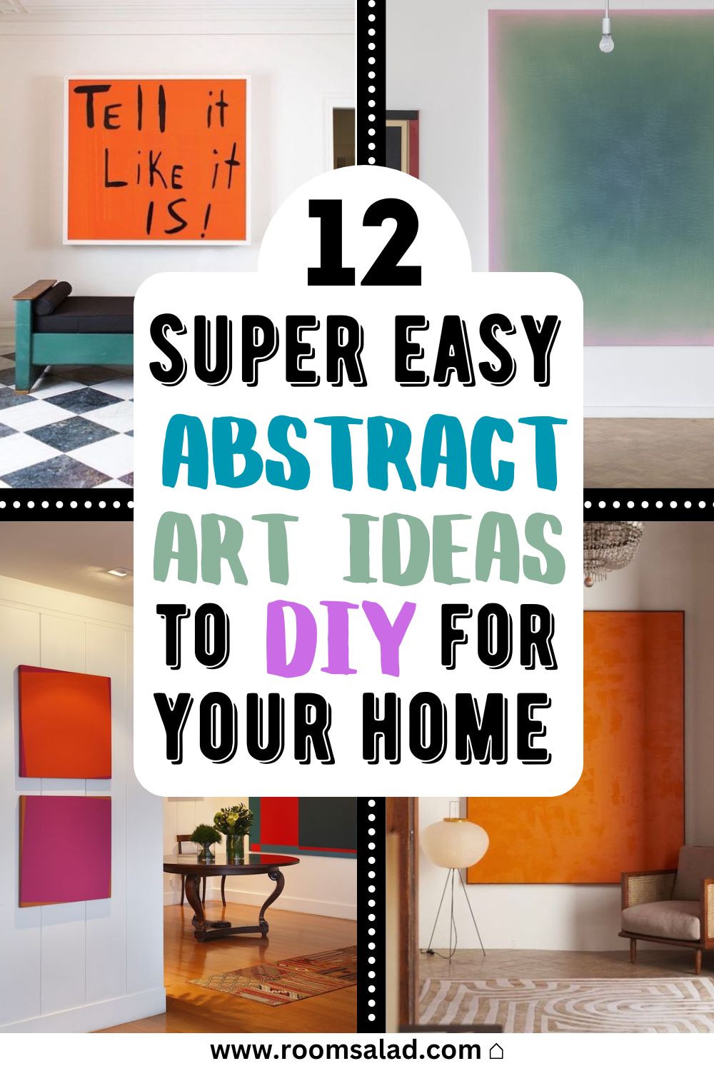 12 Easy Abstract Art Ideas to DIY for Airbnb Decor